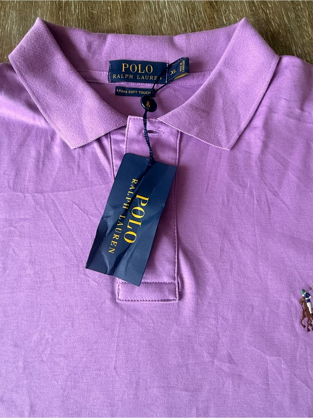 Ralph Lauren Polo Men's Lavender Pima Soft Touch Shirt
